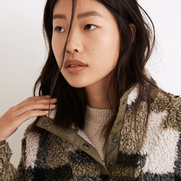 Madewell sherpa popover tunic jacket XXS New - Picture 11 of 16